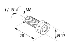 Adjustable Headed Cap Screws (20No.) - Model 9101 CAD Drawing